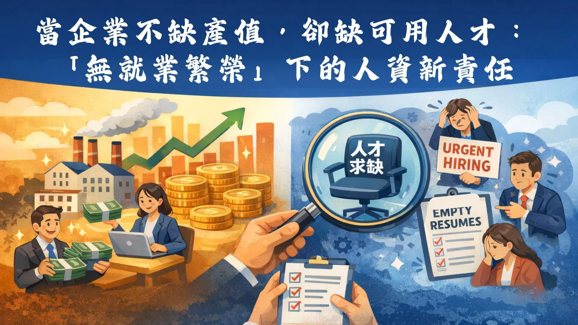 當企業不缺產值，卻缺可用人才：「無就業繁榮」下的人資新責任
