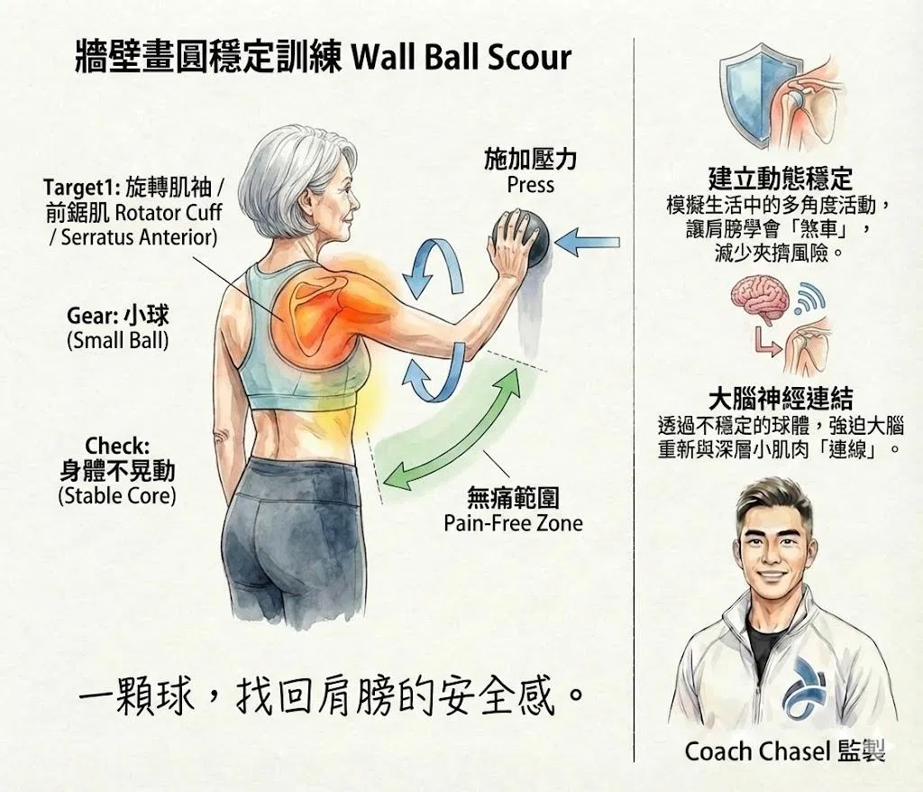 牆壁畫圈穩定訓練