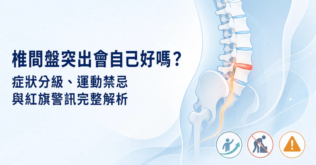 椎間盤突出會自己好嗎？症狀分級、運動禁忌與紅旗警訊完整解析｜將能產業知識站
