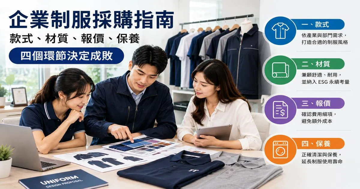 企業制服採購指南：款式、材質、報價、保養，四個環節決定成敗｜將能產業知識站