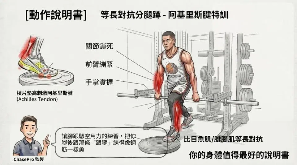 【動作說明書】起跳與衝刺總是慢半拍？升級你的「阿基里斯腱剛性」！ ​