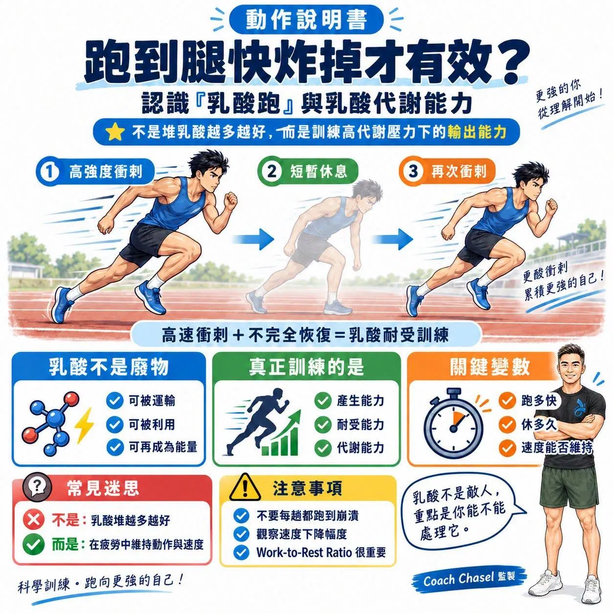 【動作說明書】跑到腿快炸掉才有效？認識「乳酸跑」與乳酸代謝能力