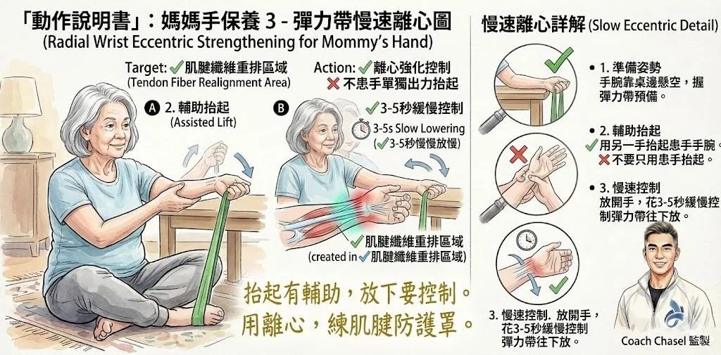 「動作說明書」：媽媽手第三步