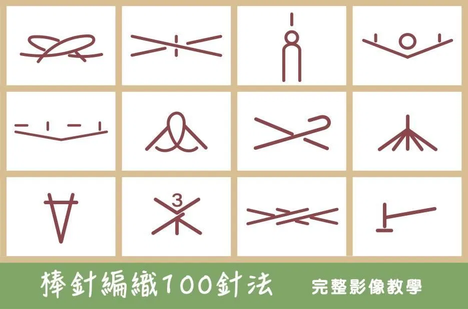《棒針編織100針法影音字典》終於問世