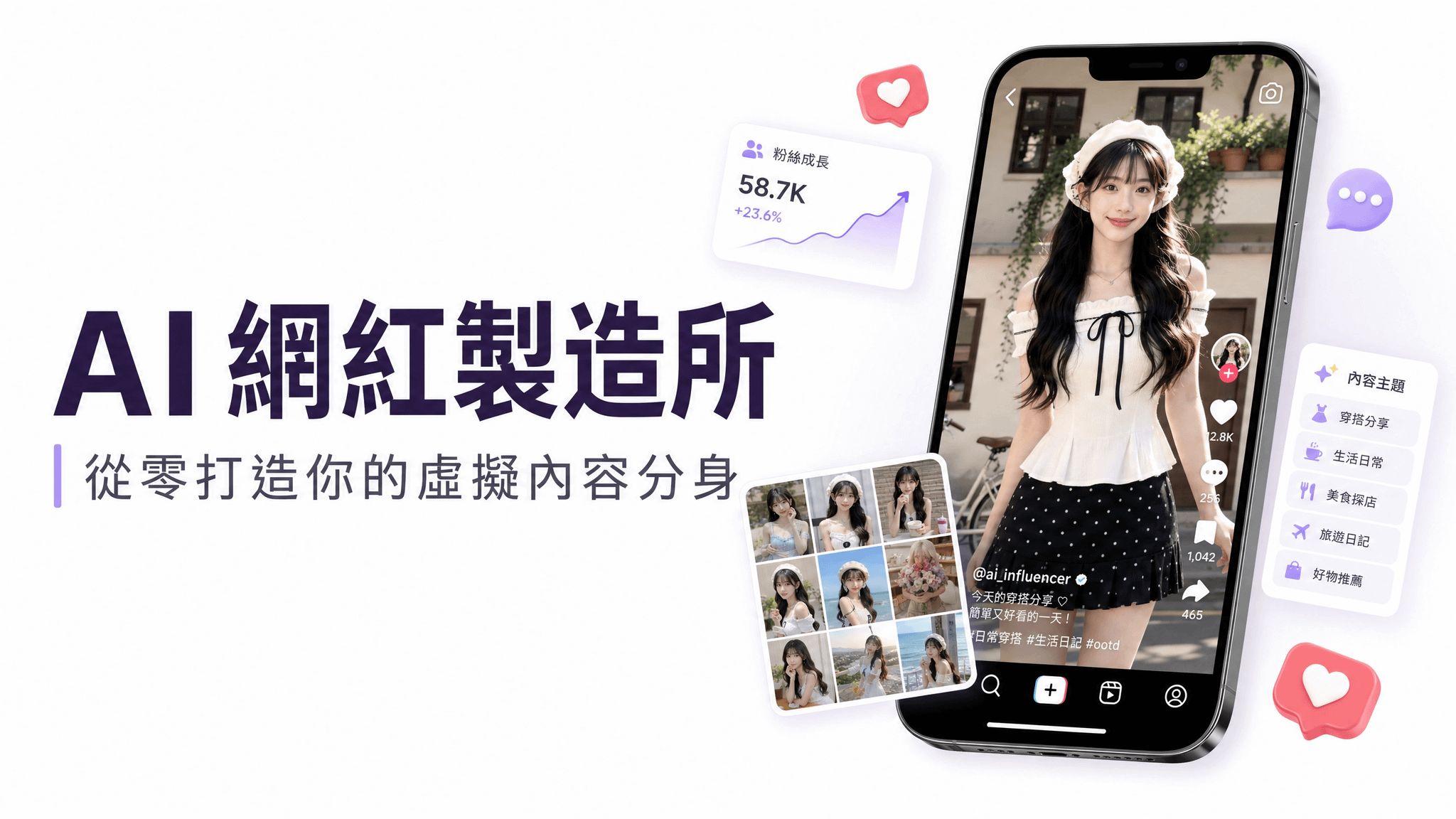 AI 網紅製造所:從零打造你的虛擬內容分身