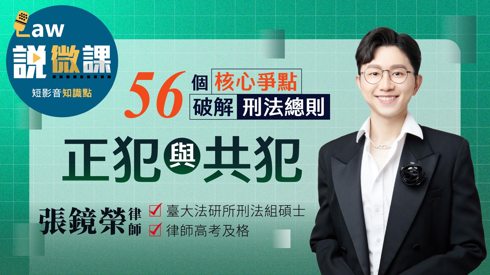 56個核心爭點破解刑法總則【正犯與共犯】｜張鏡榮