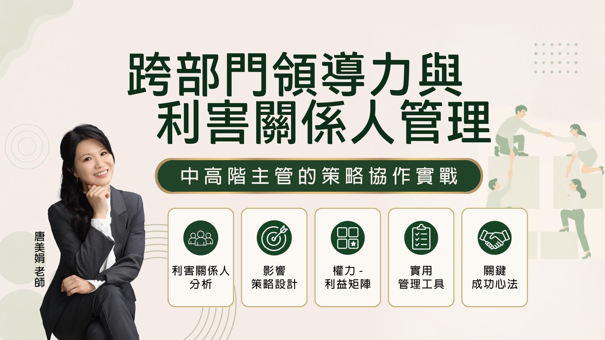 跨部門領導力與利害關係人管理：中高階主管的策略協作實戰