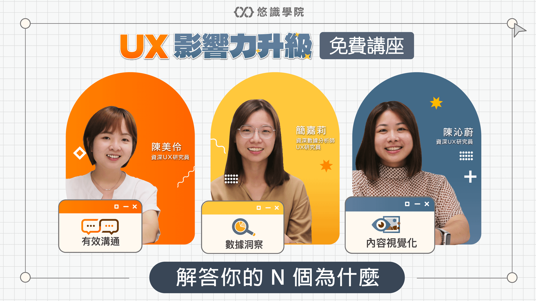[研究員來敲門] UX影響力升級 - 解答你的 N 個為什麼｜免費直播✨