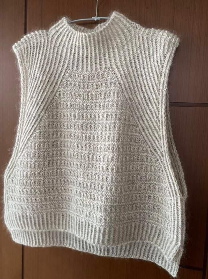 北歐背心/扭針的線條