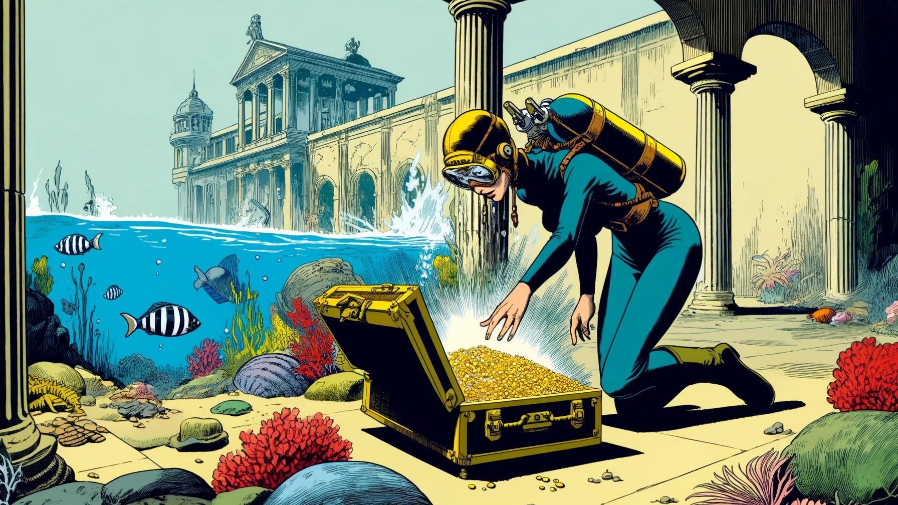 美式漫畫書插圖 - DALL-E提示詞