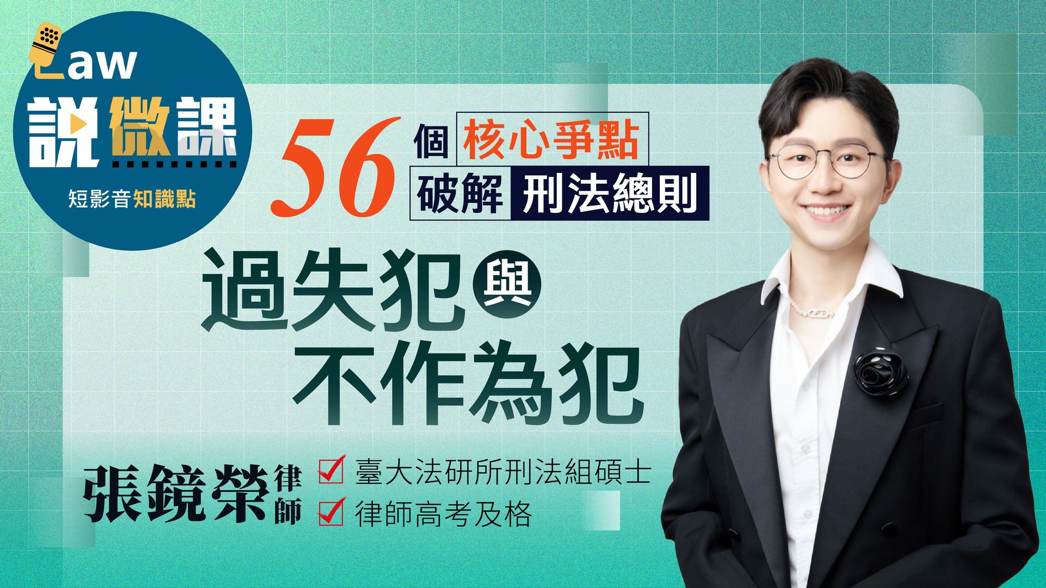 56個核心爭點破解刑法總則【過失犯與不作為犯】｜張鏡榮
