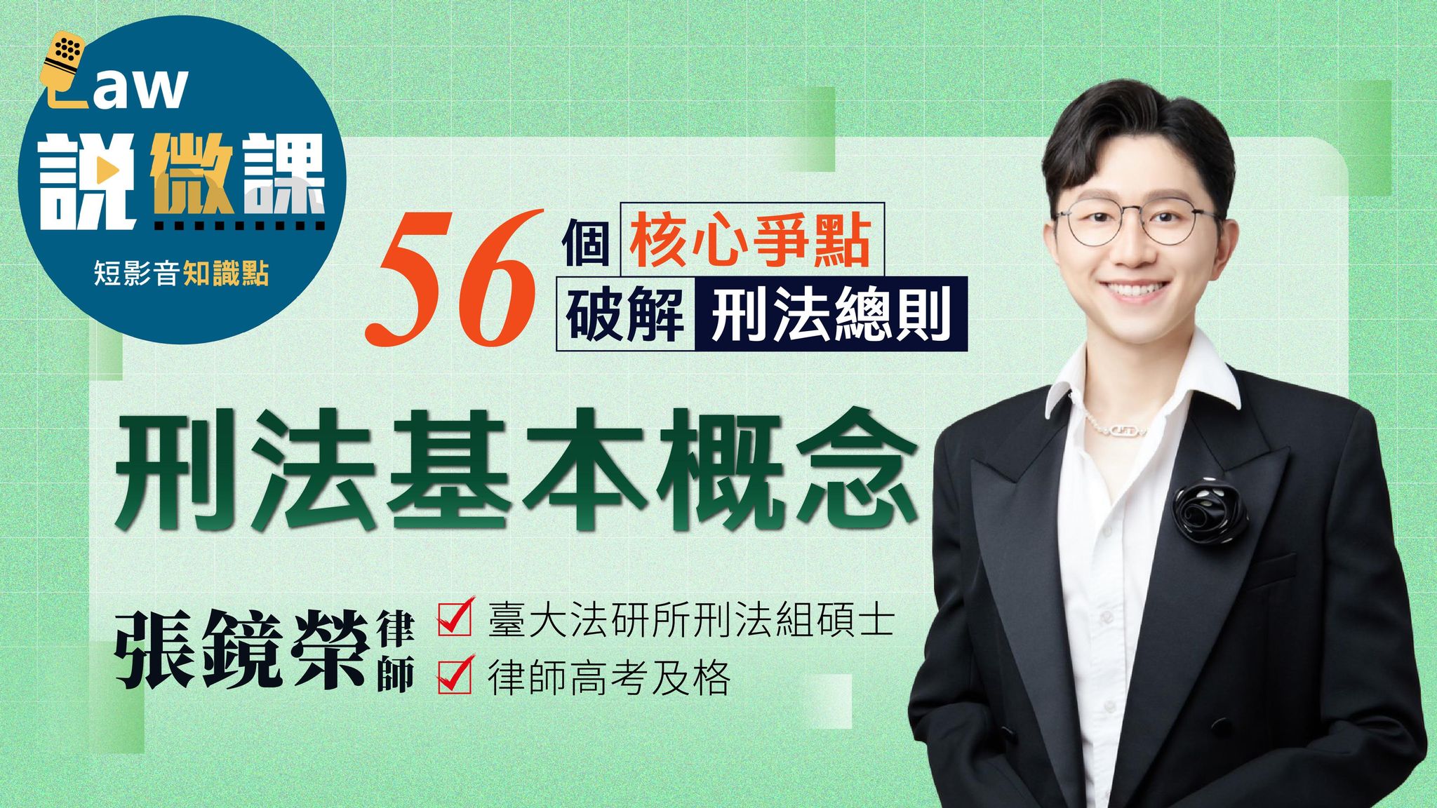 56個核心爭點破解刑法總則【刑法基本概念】｜張鏡榮