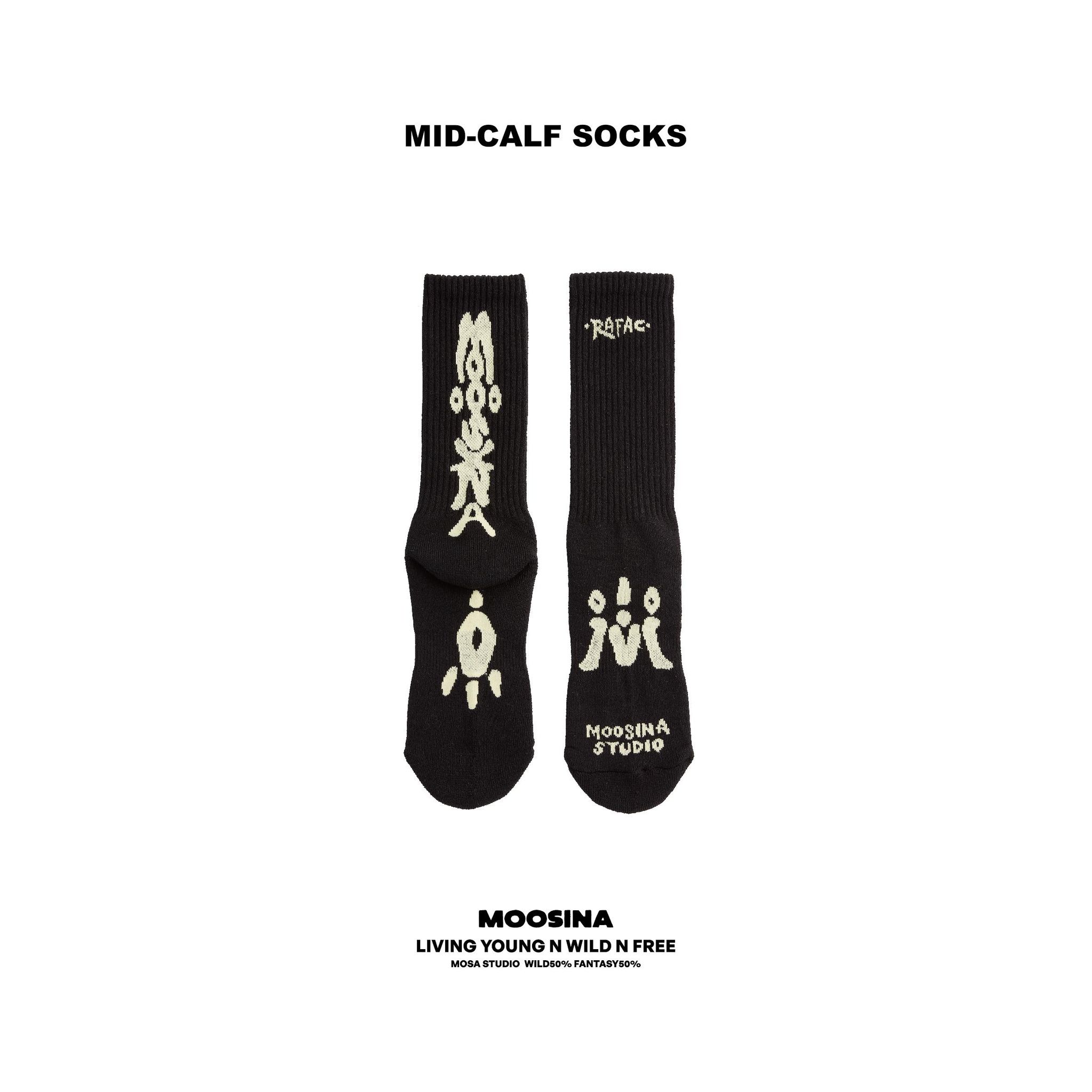 RAFAC機能襪 - MOOSINA X RAFAC 戶外機能襪_碳黑