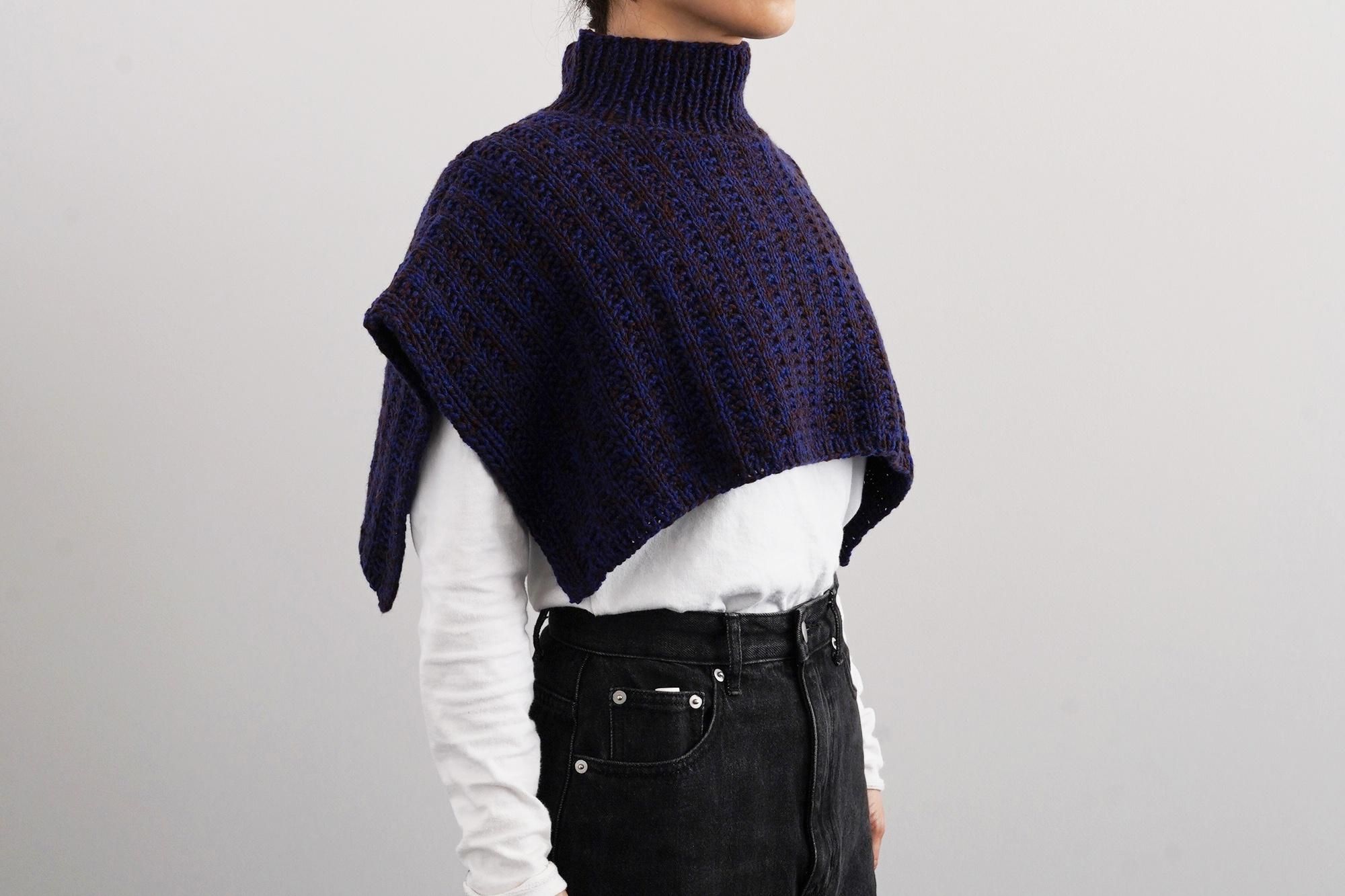 DARUMA 限量材料包 - 高領披肩｜超值影音材料包 - 高領披肩材料包 B（深色）｜不含織圖