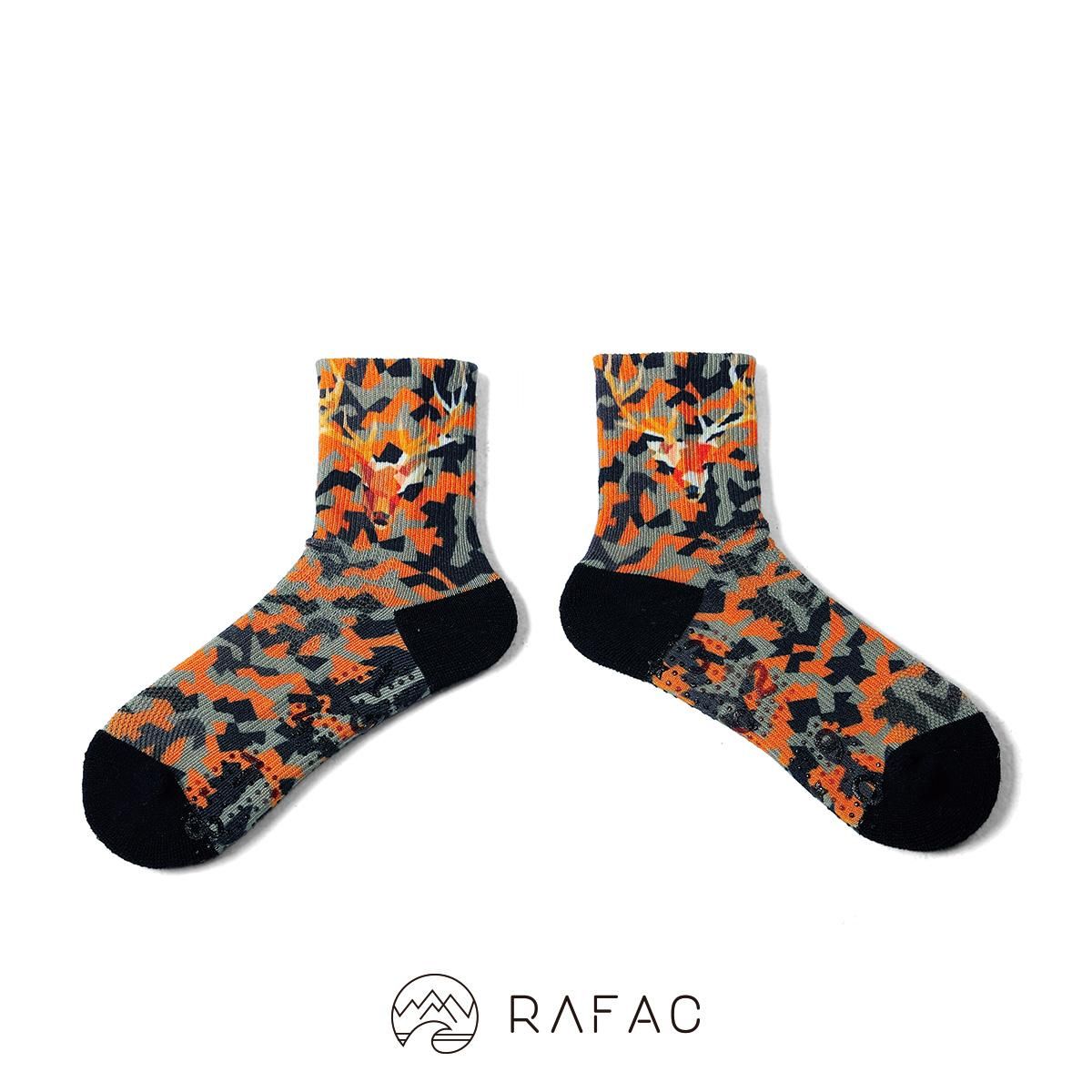 RAFAC機能襪 - RAFAC戶外機能動動童襪_迷彩橘