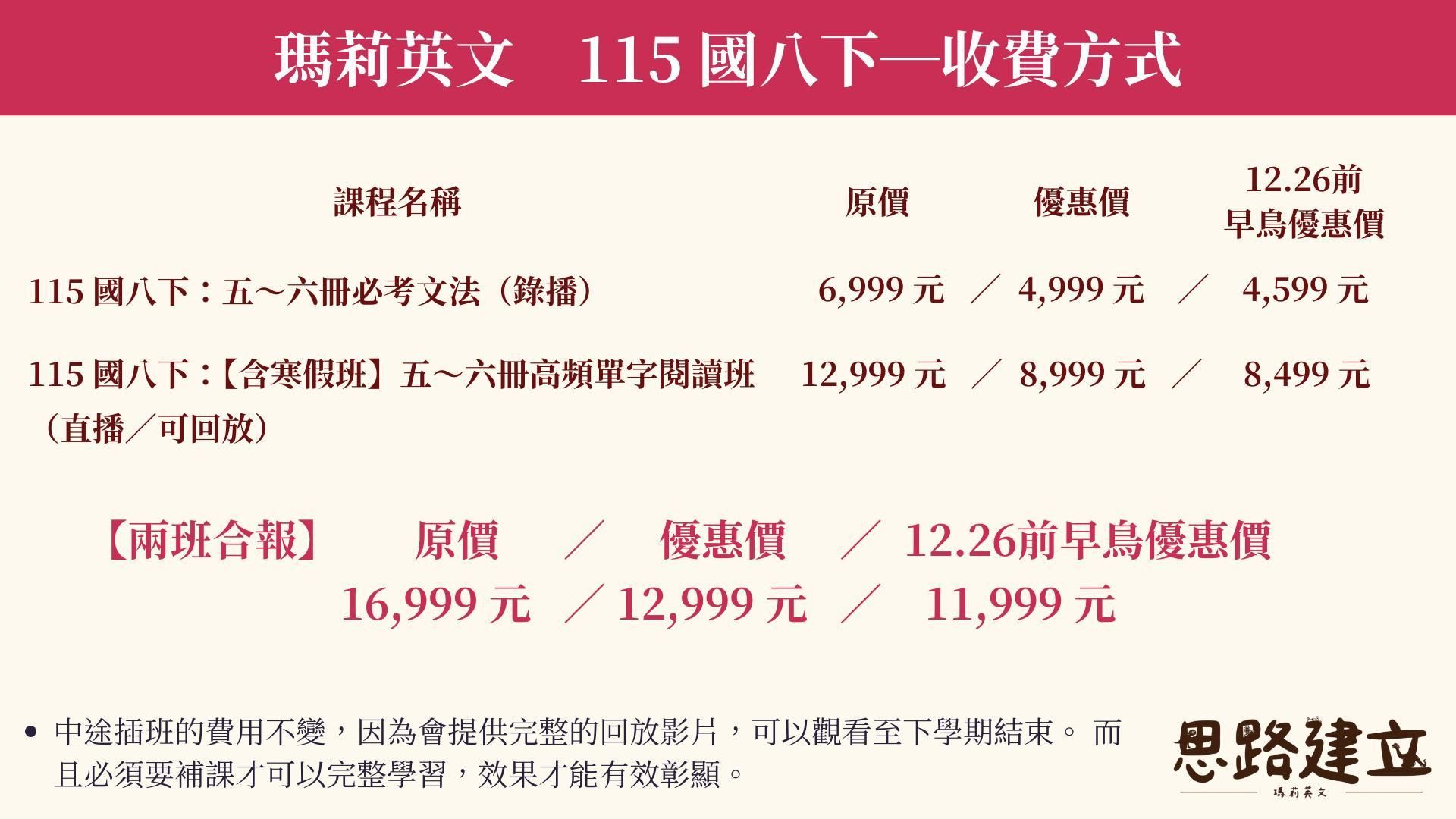 國八下：英文合報方案