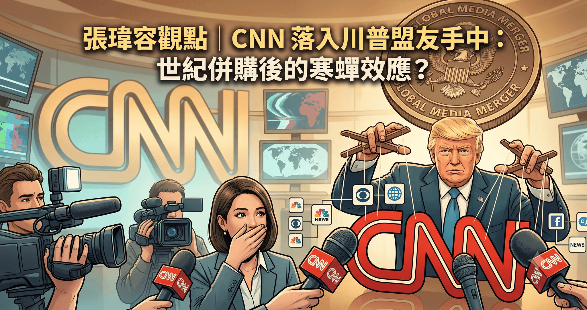 張瑋容觀點｜CNN 落入川普盟友手中：世紀併購後的寒蟬效應？