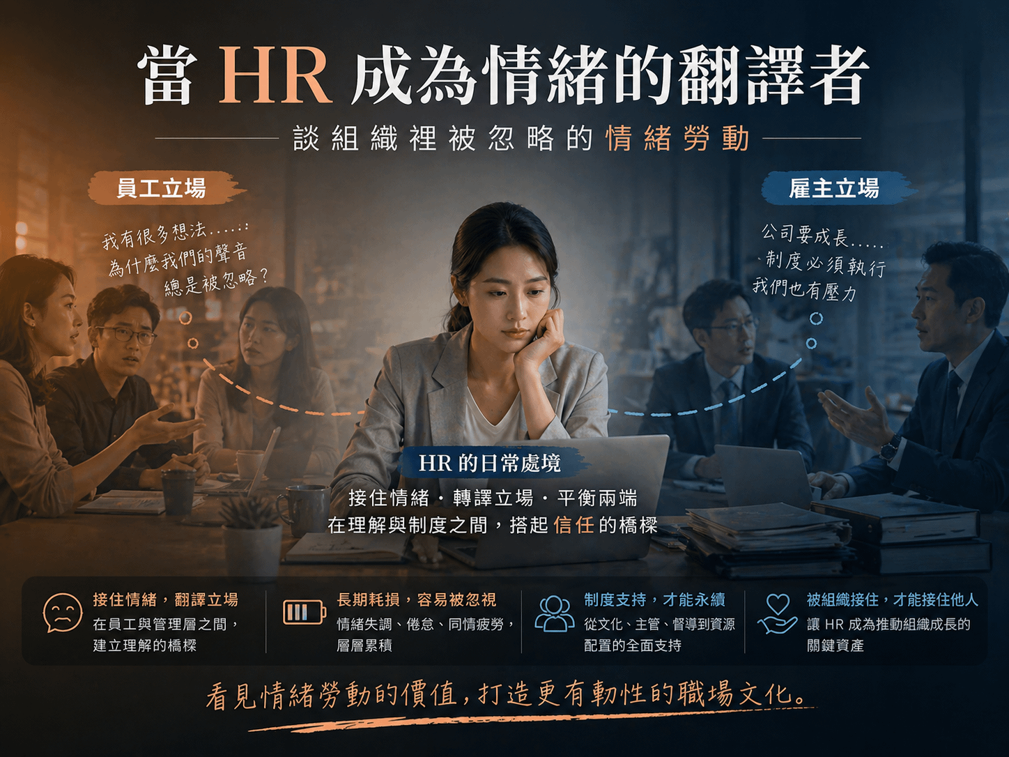 當 HR 成為情緒的翻譯者：談組織裡被忽略的情緒勞動