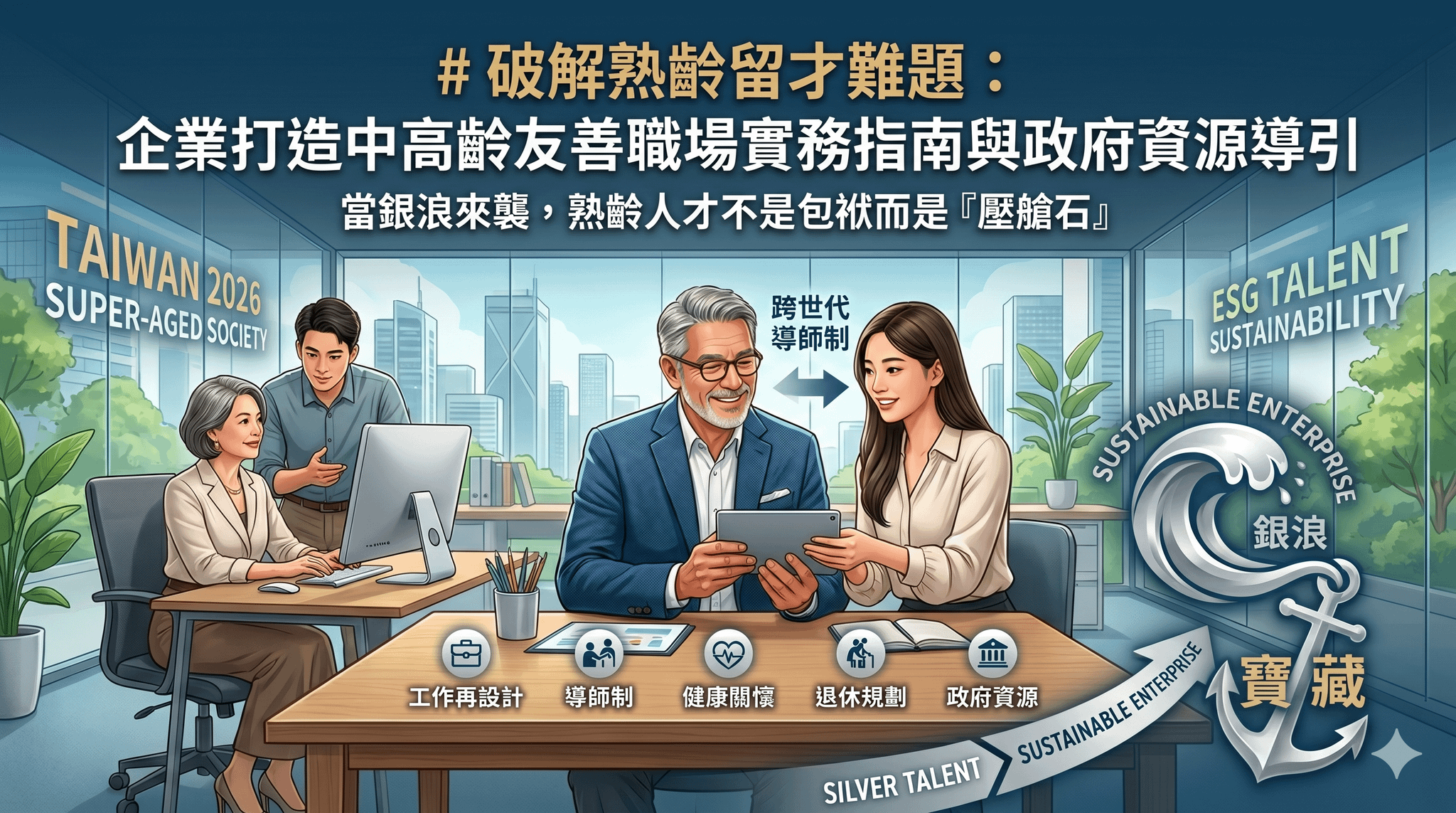 破解熟齡留才難題:企業打造中高齡友善職場實務指南與政府資源導引