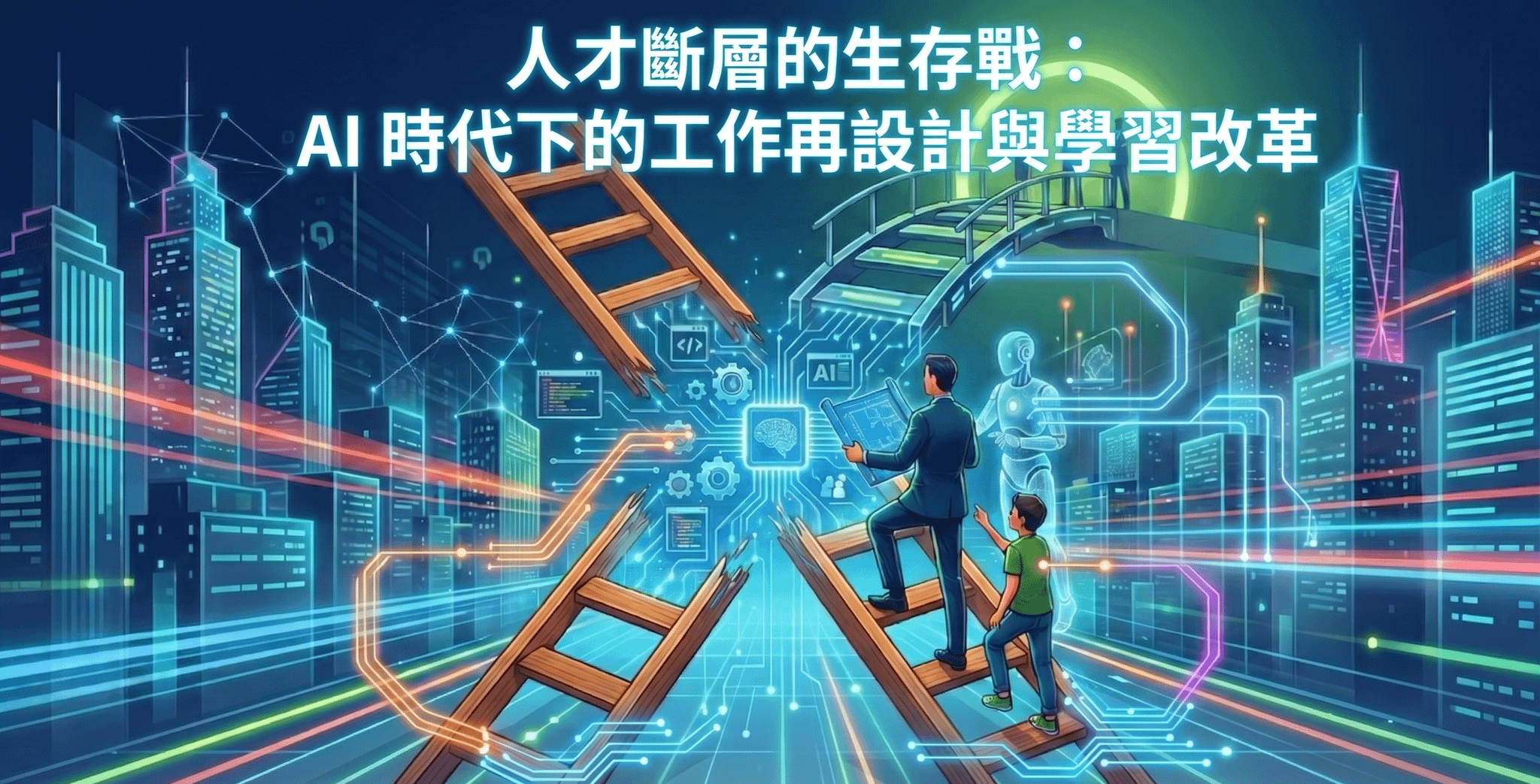 人才斷層的生存戰：AI 時代下的工作再設計與學習改革