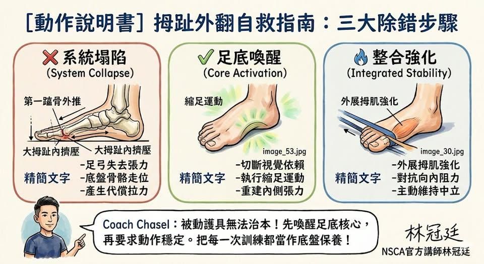 [動作說明書] 拇趾外翻自救指南：重啟底盤懸吊系統的 3 大關鍵！
