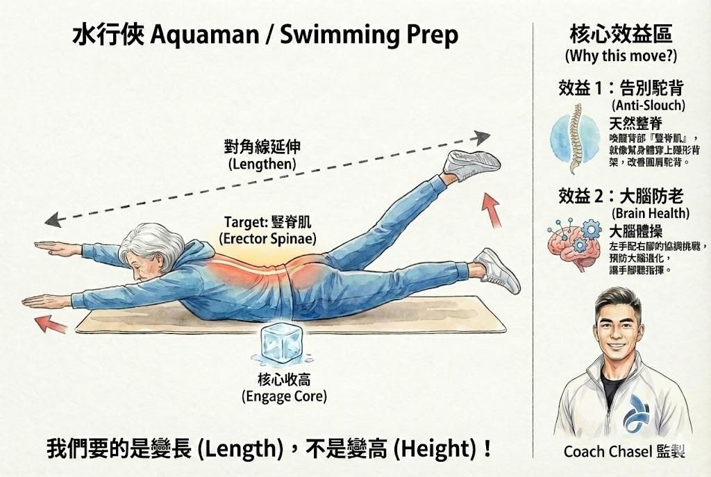 圓肩駝背試試看「水行俠」