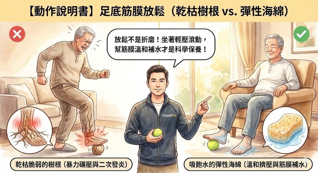 足底筋膜放鬆：你的腳底是乾枯脆弱的樹根，還是吸飽水的彈性海綿？