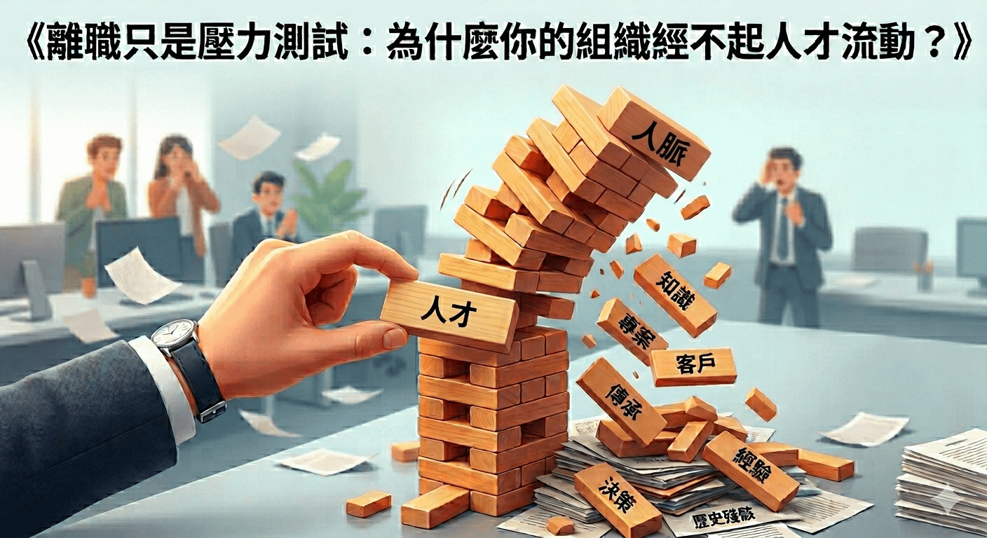 離職只是壓力測試：為什麼你的組織經不起人才流動？