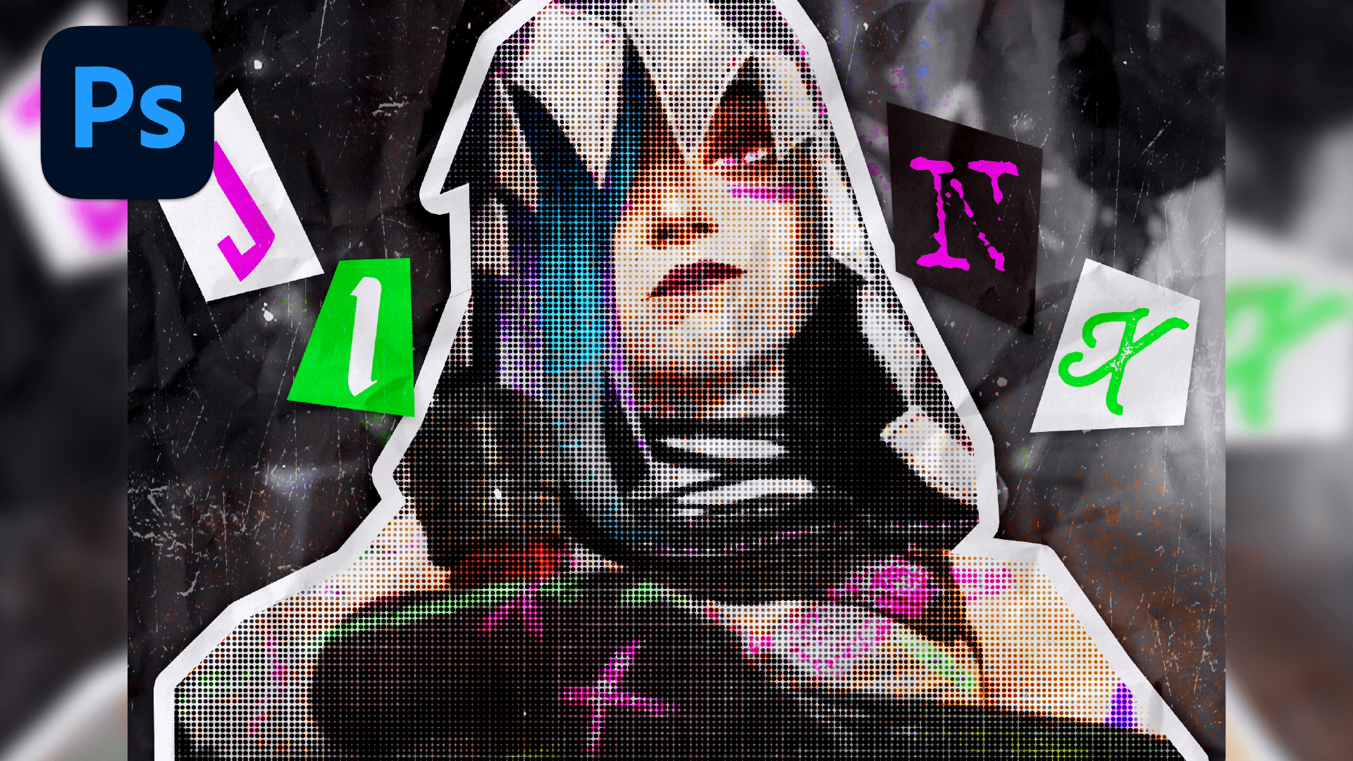 🎞️ Photoshop 做舊復古普普風拼貼