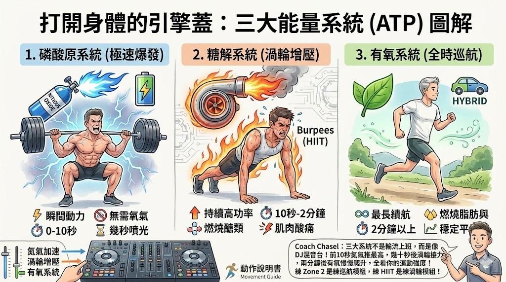「動作說明書」：人體動力供應系統 (Energy Systems)