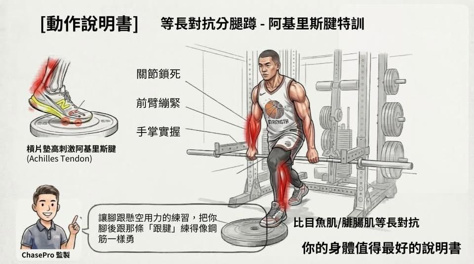 【動作說明書】起跳與衝刺總是慢半拍？升級你的「阿基里斯腱剛性」！ ​