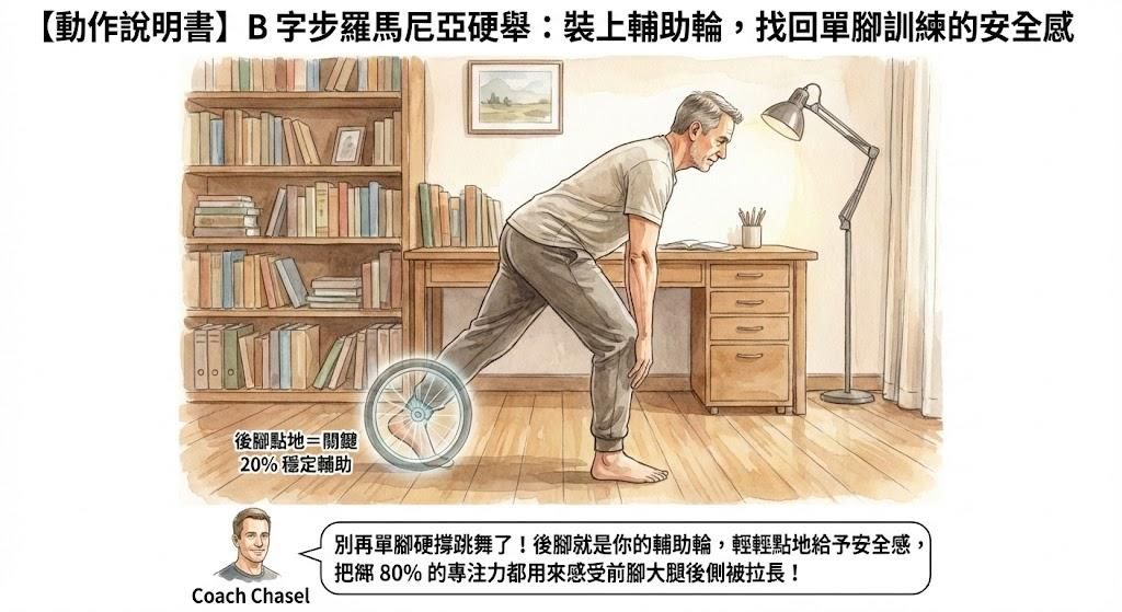 【動作說明書】B字步羅馬尼亞硬舉