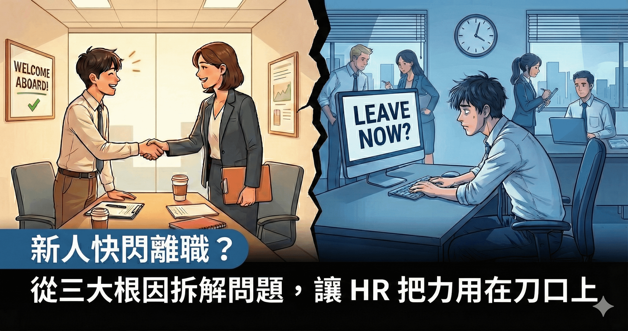 新人快閃離職？從三大根因拆解問題，讓 HR 把力用在刀口上