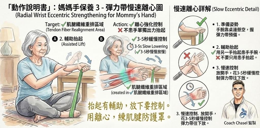 「動作說明書」：媽媽手第三步