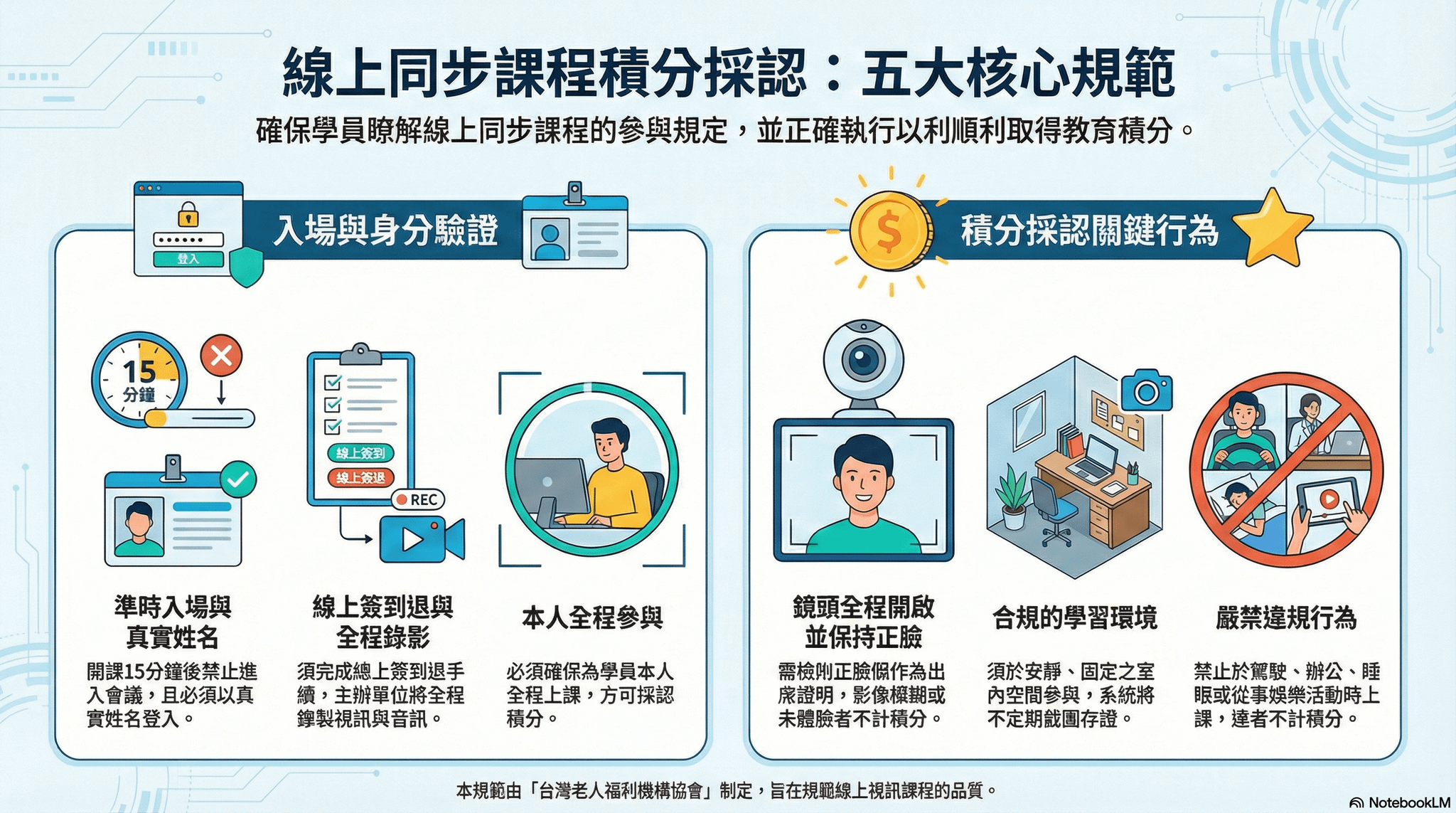 CERTIFY學得力 長照積分線上同步課程規範