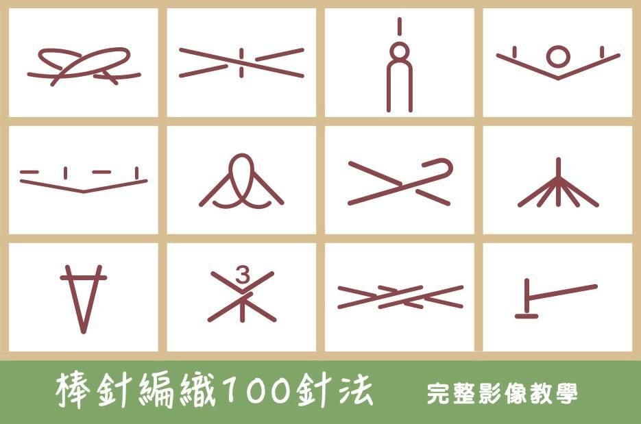 《棒針編織100針法影音字典》終於問世