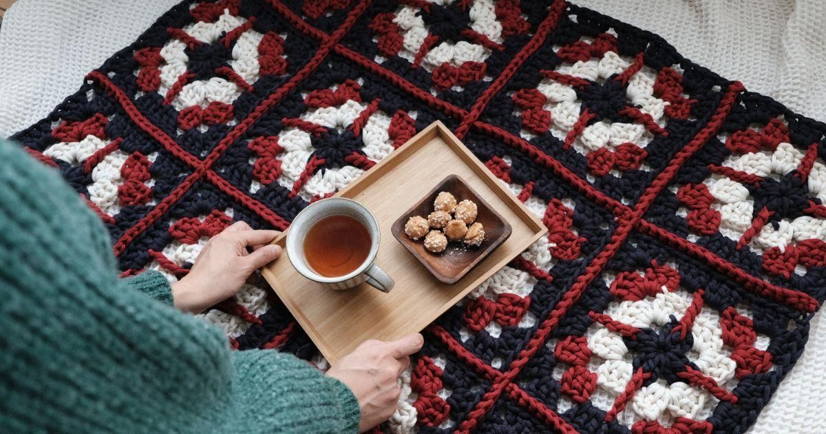 手織復古花磚毯