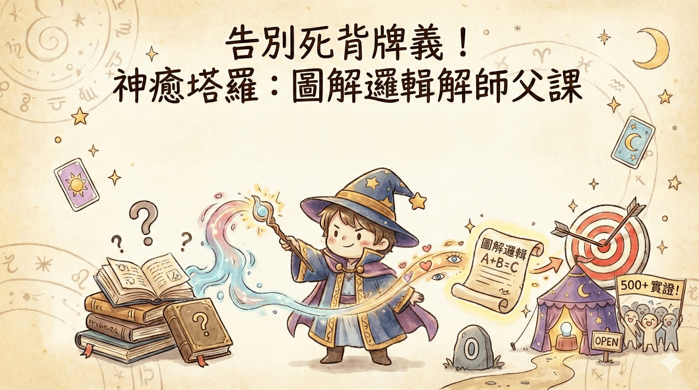 《告別死背牌義！神癒塔羅：圖解邏輯解牌師父課》