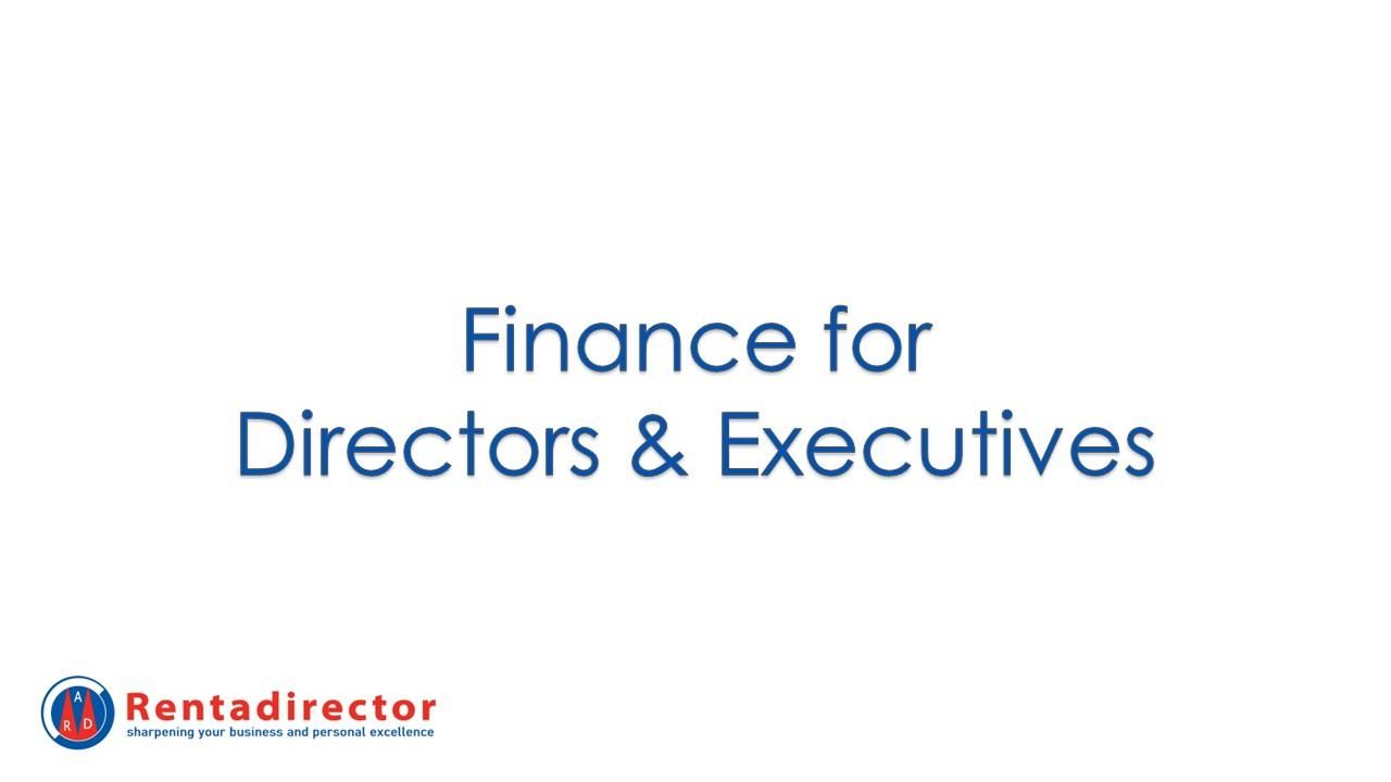 Finance for Directors and Executives