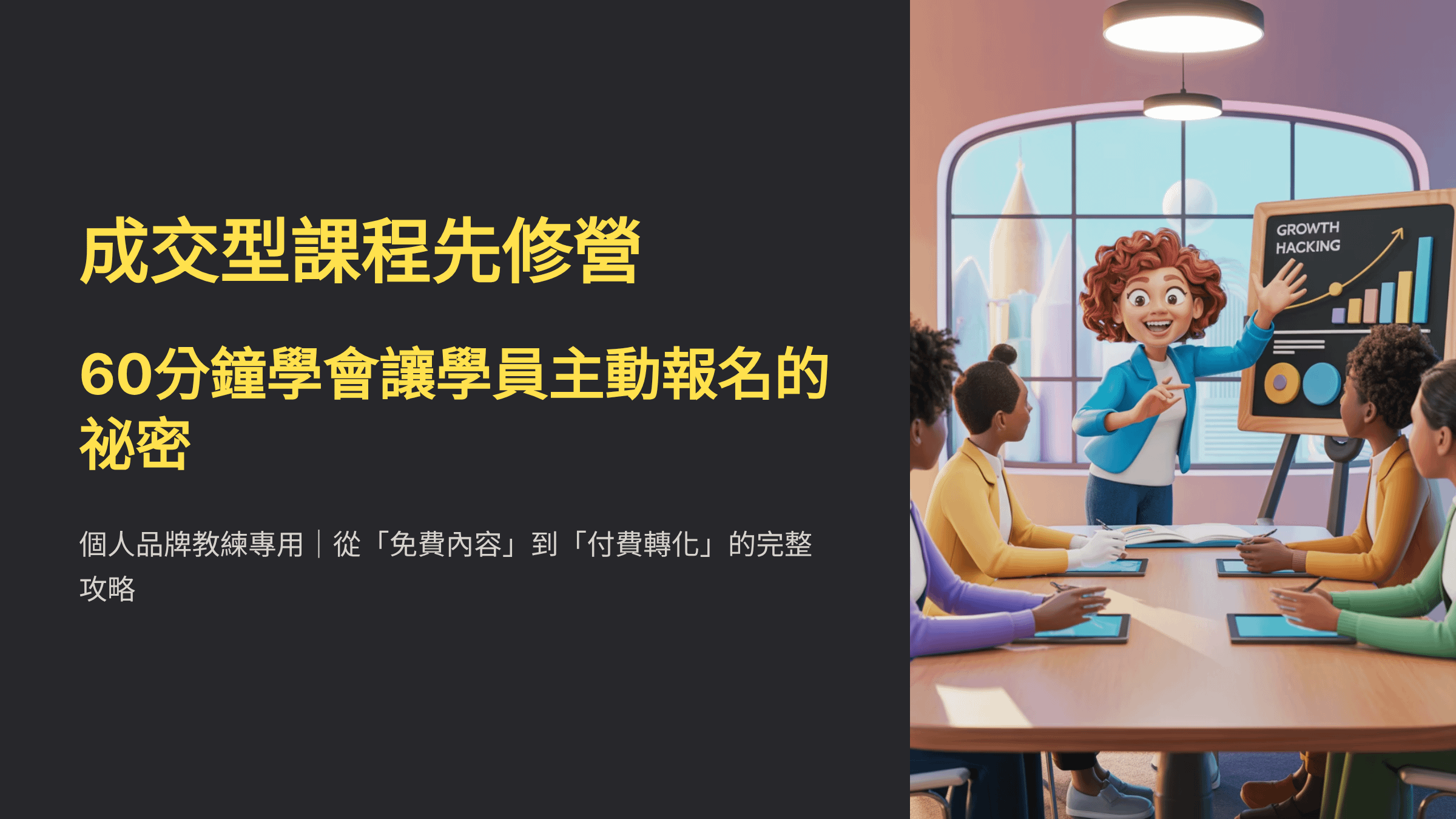 成交型課程先修營-9月1日開始逐週釋出課程。
