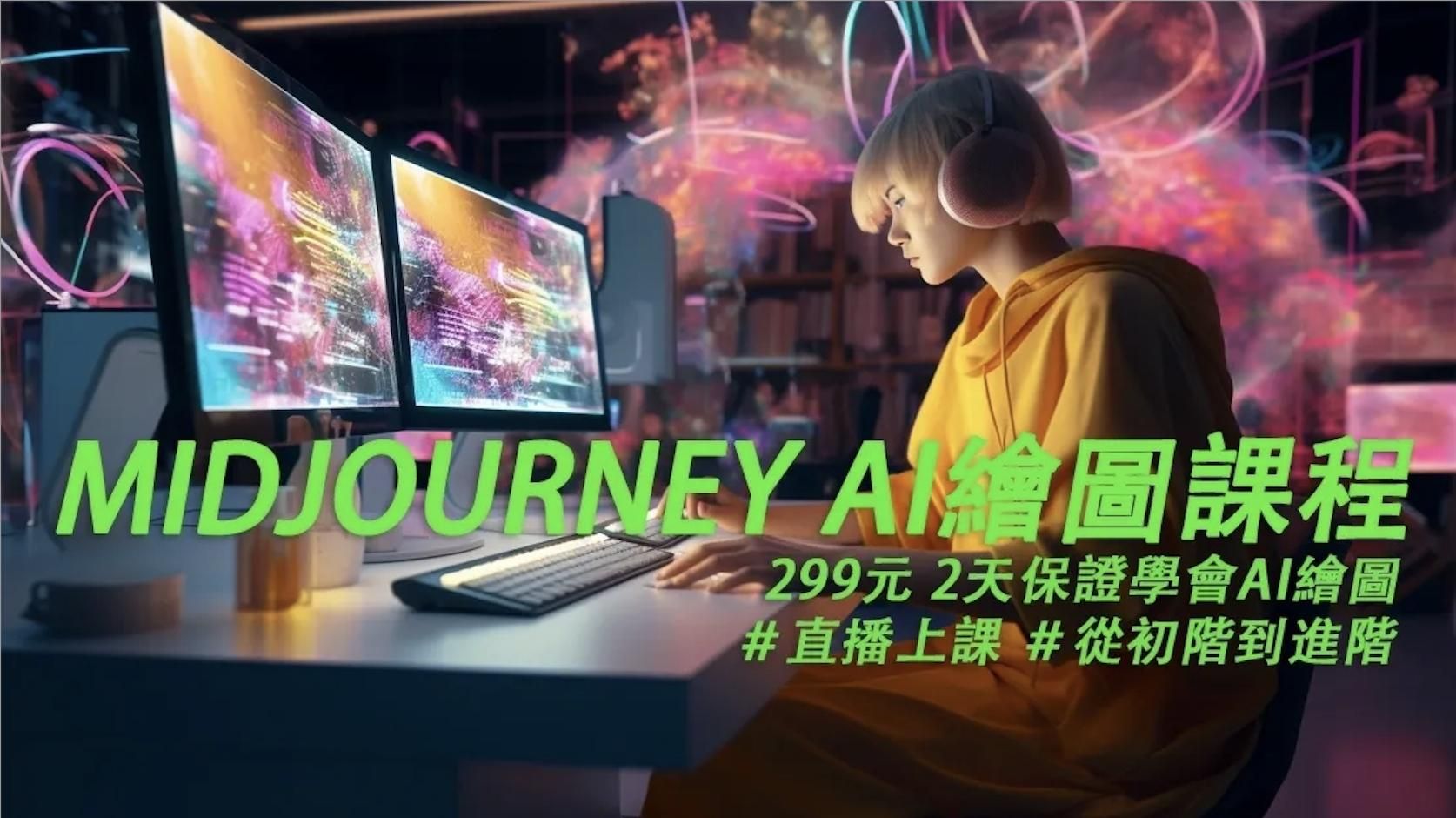 Midjourney Ai 繪圖課程【 9月最新 - 錄播課】