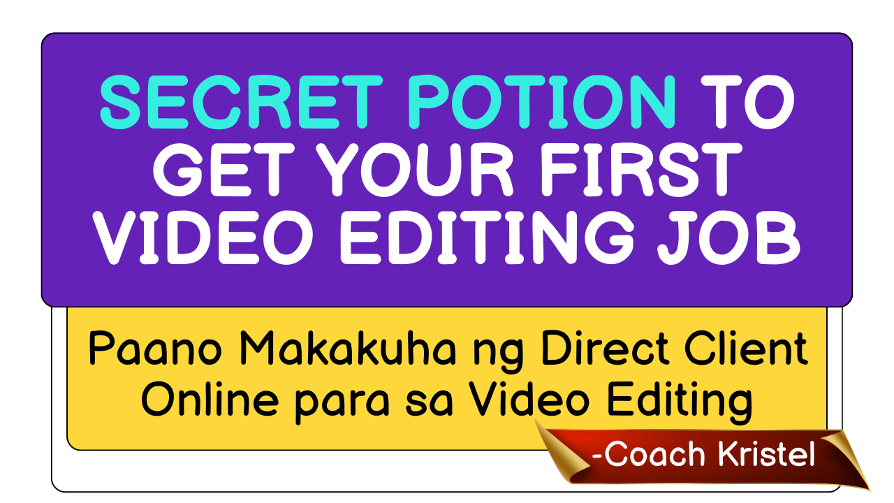 SECRET POTION TO GET YOUR FIRST VIDEO EDITING JOB