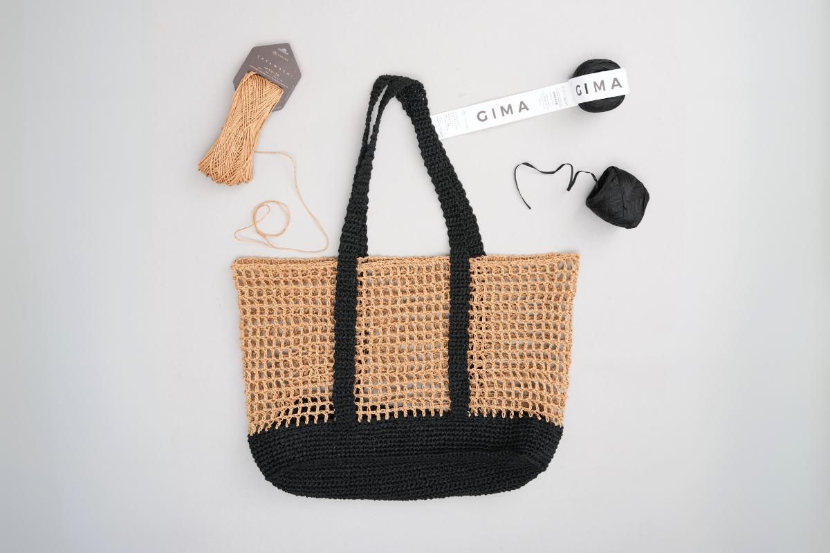 isk-033 日系時尚網格托特包｜超值影音材料包