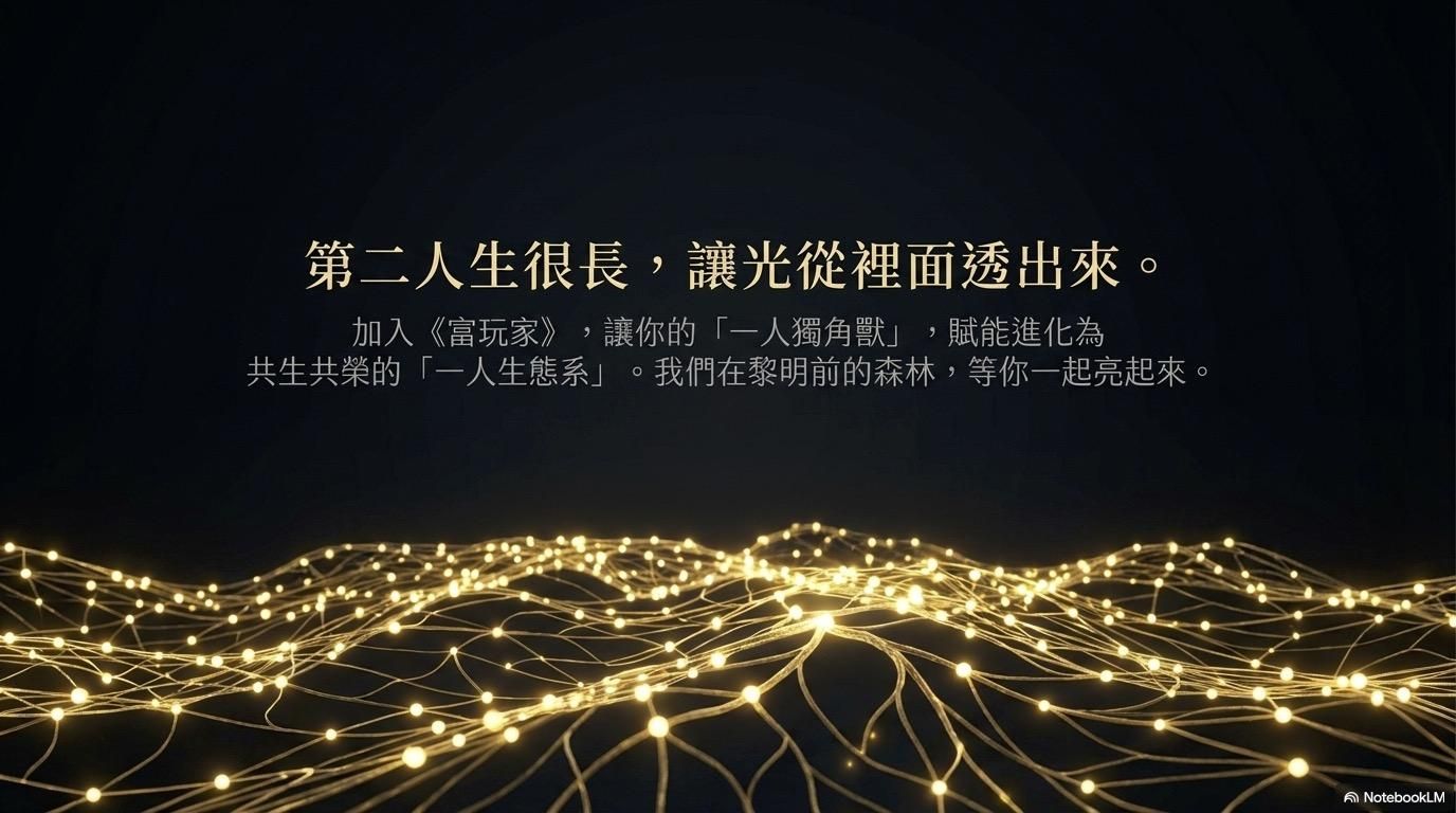 成功先行者陪你，一起把「一人獨角獸」賦能進化成「一人生態系」！