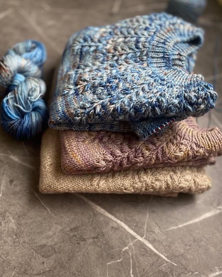 毛衣編織手染線 / 田園麥穀花樣編