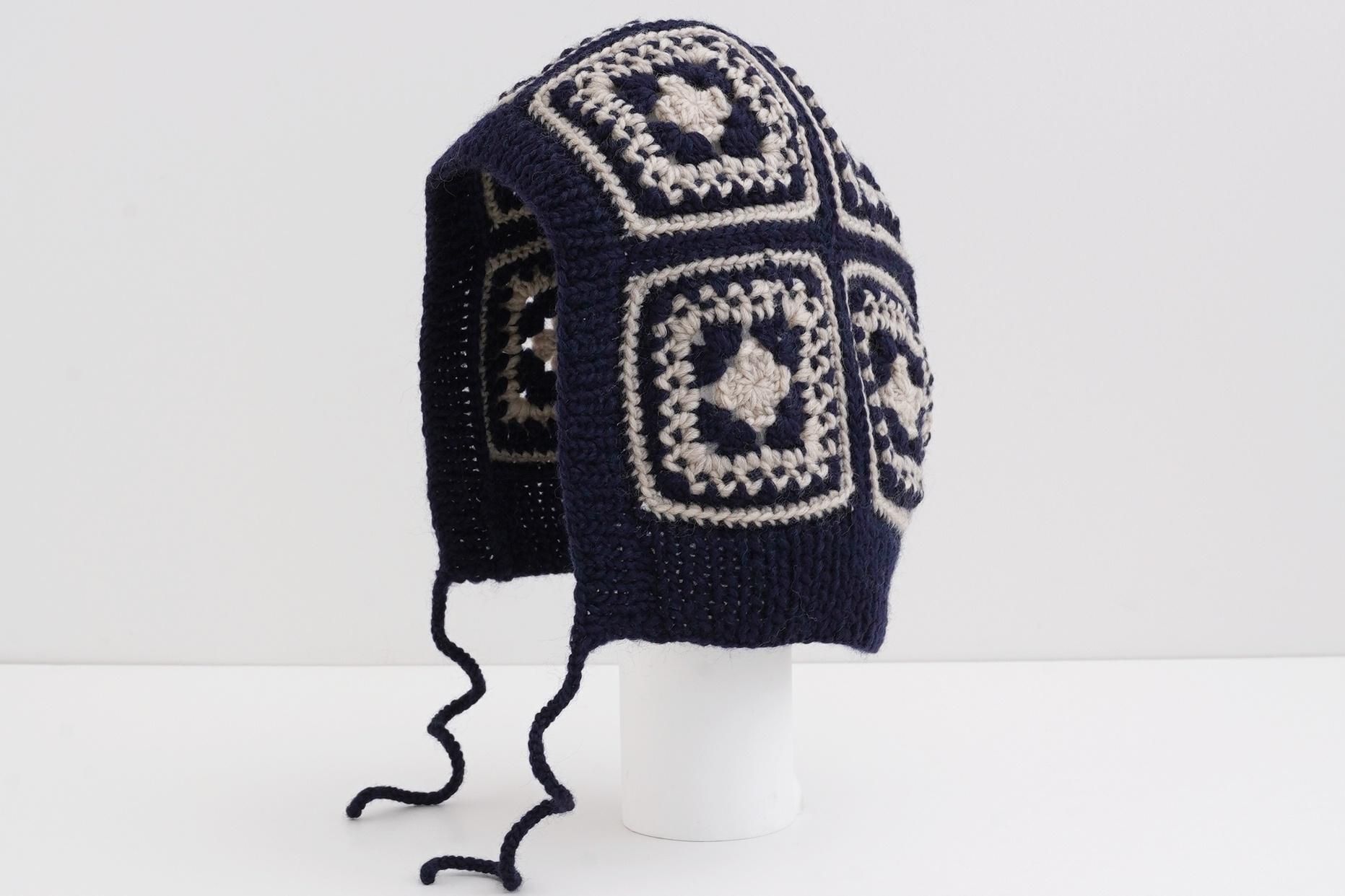 DARUMA 限量材料包 - 鉤針拼花連帽|超值影音材料包 - 鉤針拼花連帽材料包 A(藍)|不含織圖