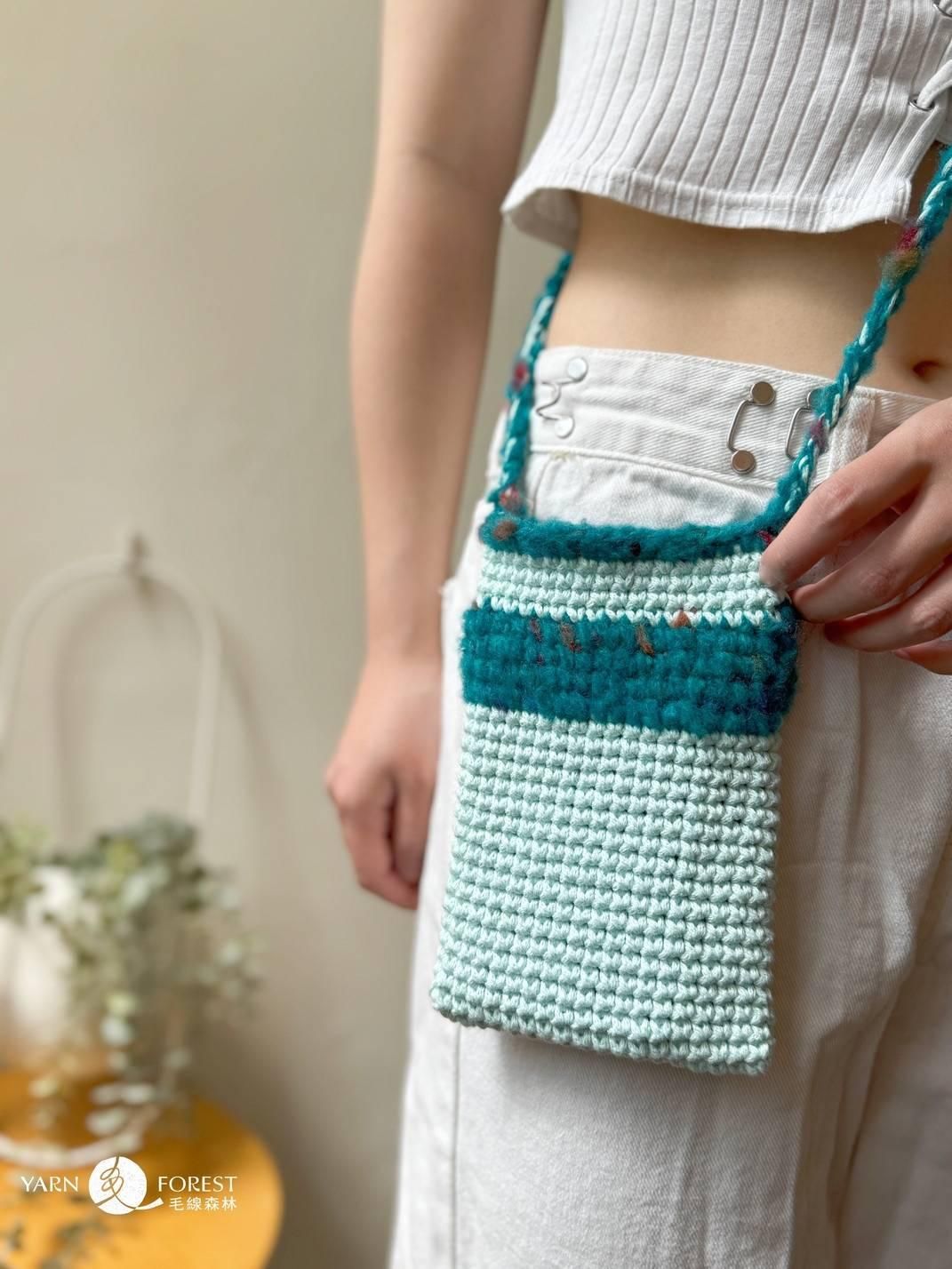 isk-032,馬卡龍色冰淇淋混線包 - 《青檸薄荷》線上課程+編織材料包(不含鉤針)