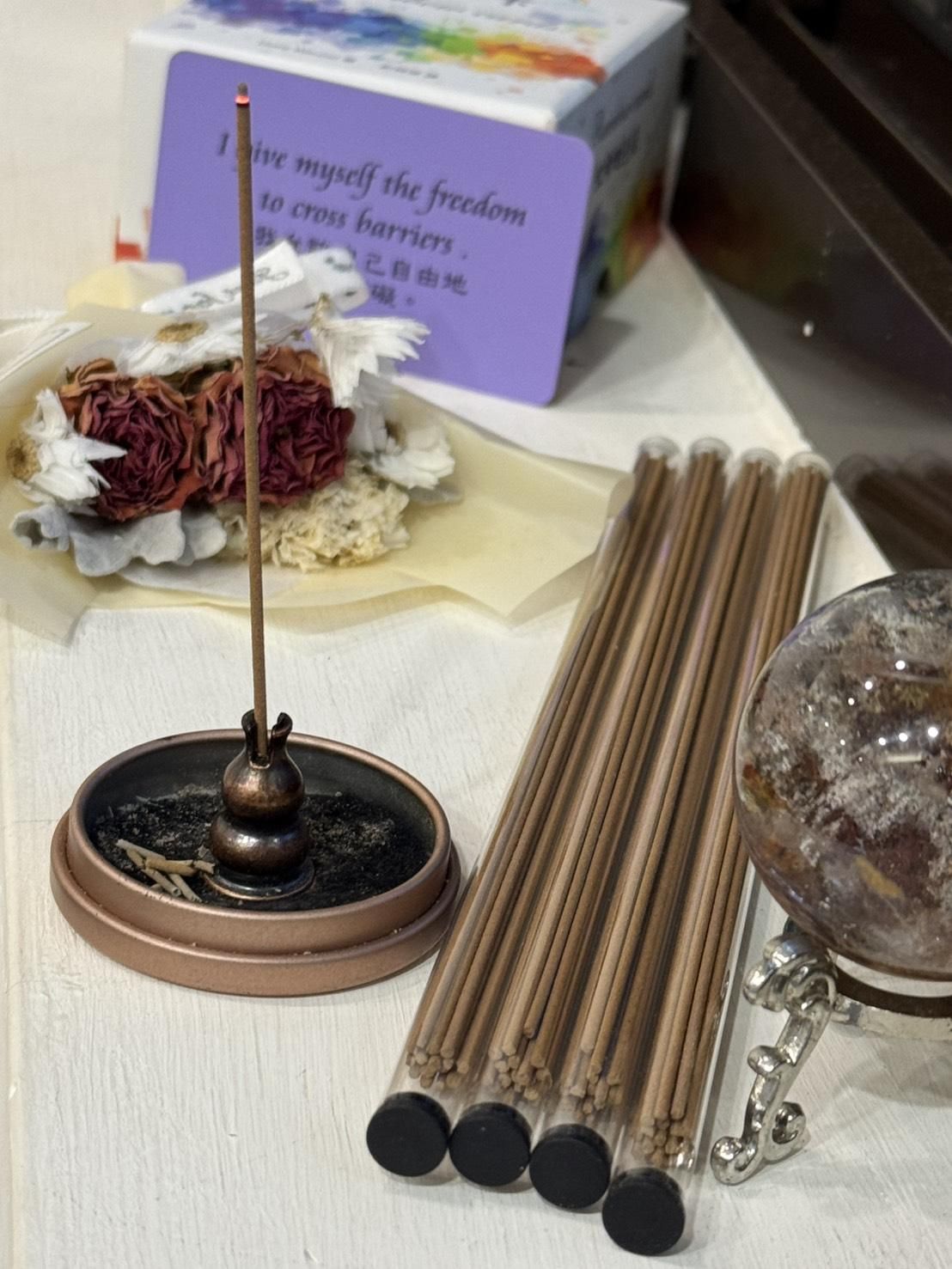 印度🇮🇳老山檀香 - 一組一管-附葫蘆香座一個