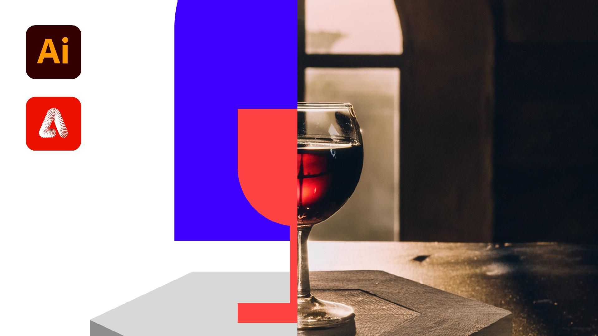 🍷 Adobe Firefly 生成盛滿紅酒杯
