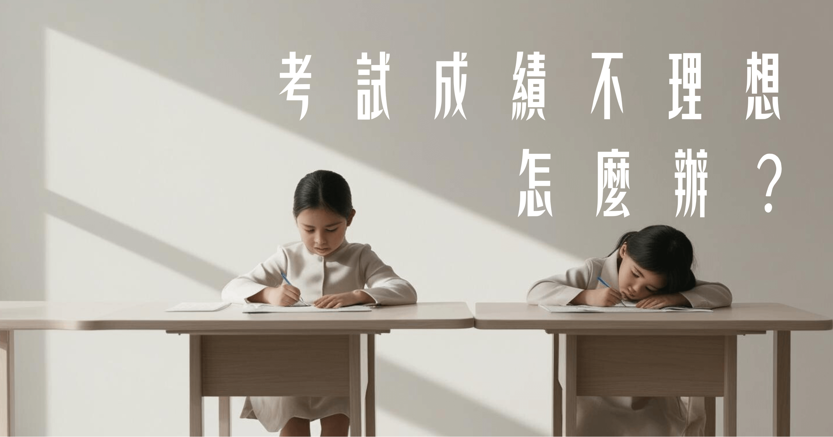 考試成績不理想，怎麼辦？